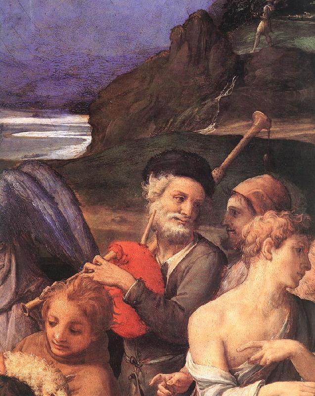BRONZINO, Agnolo Adoration of the Shepherds (detail) d oil painting image